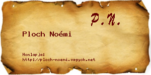 Ploch Noémi névjegykártya